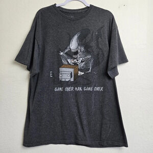 ALIENS Short Sleeve Crewneck Graphic tee Grey 'Game over man, game over'